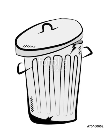 406x500 Hand Drawn Trash Can Isolated Stock Photo And Royalty Free Images