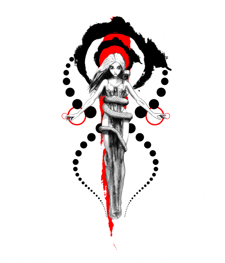 728x850 Wolf Trash Polka Owl Tattoo Girl Arm Designs Saturn Tattoos Art