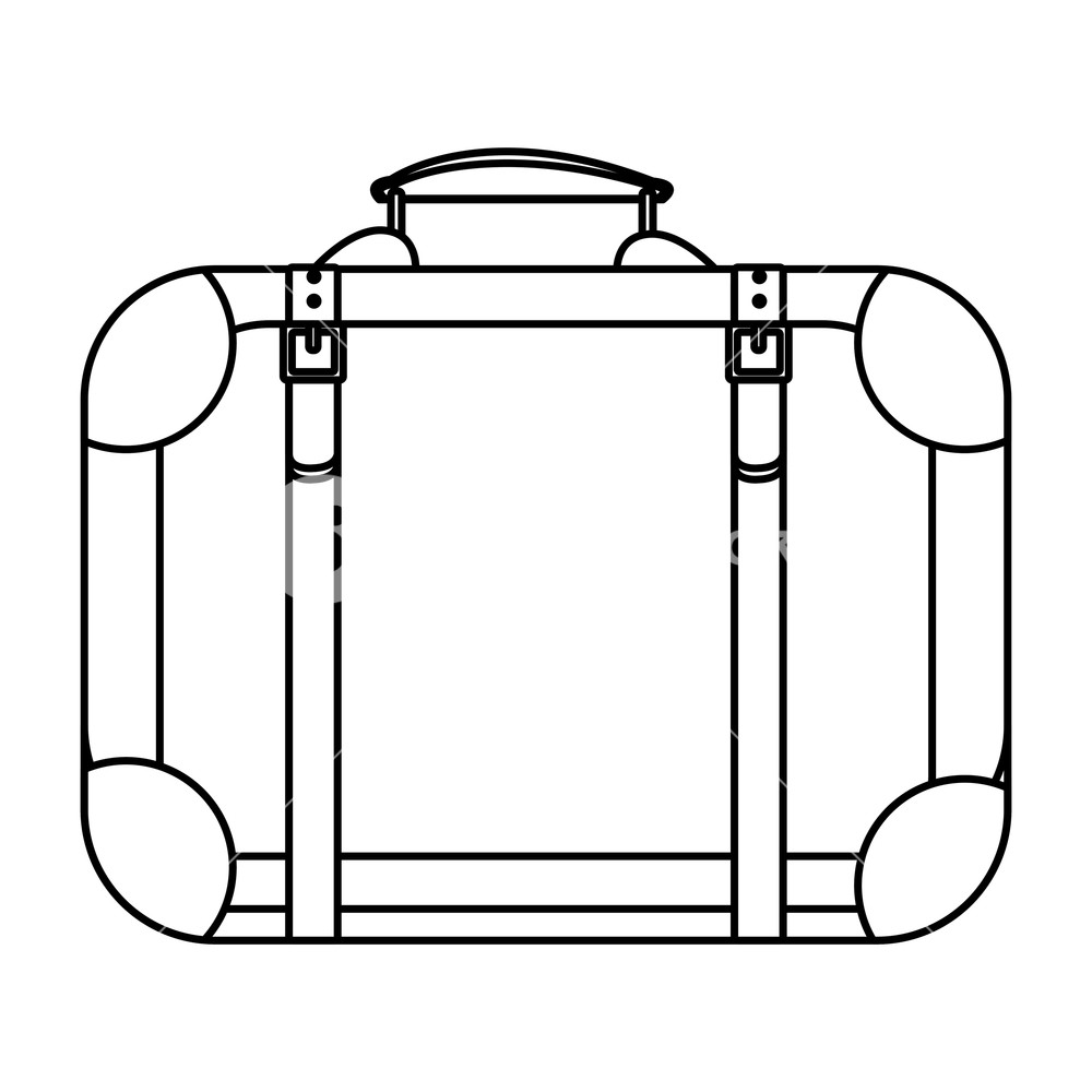 1000x1000 Travel Suitcase Icon Isolated Drawing Vector Illustration Graphic