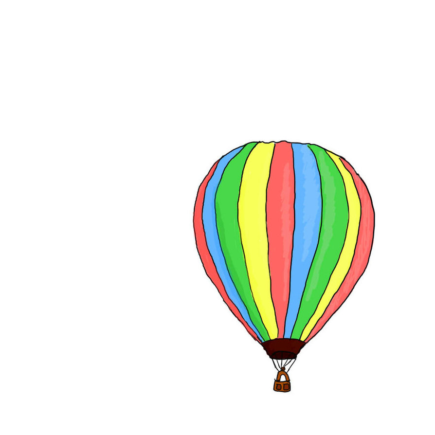 894x894 Hot Air Balloon Drawing Tumblr