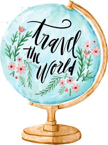 382x509 Viaja Por El Globo Del Mundo Pegatina In G R A P H I C S