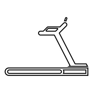 300x300 Treadmill Machine Icon Black Color Vector Illustration Flat Style