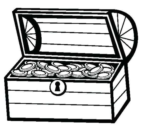 600x558 chest drawing treasure chest for free download