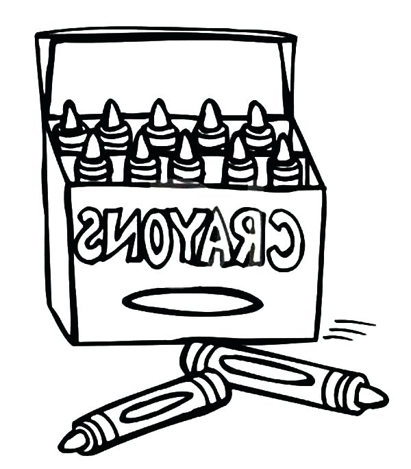 600x684 Crayon Box Coloring Pages