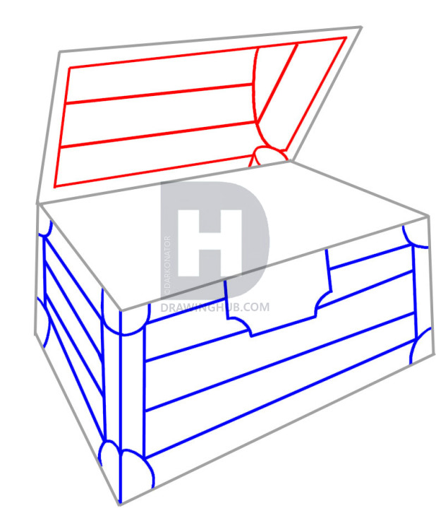 618x720 How To Draw A Chest, Step