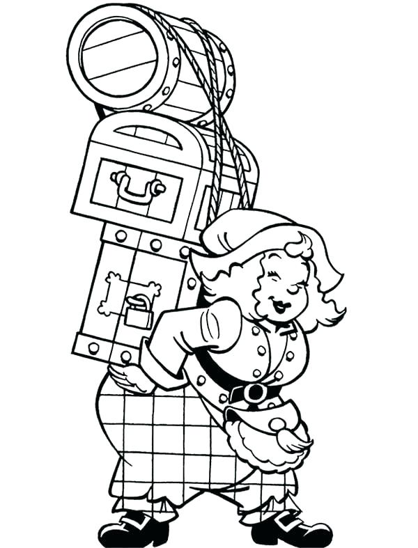 600x787 Treasure Chest Coloring