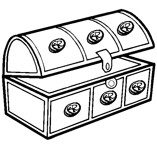 505x470 Treasure Chest Clip Art Black And White