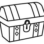 150x150 Treasure Chest Coloring Pages Line Drawing