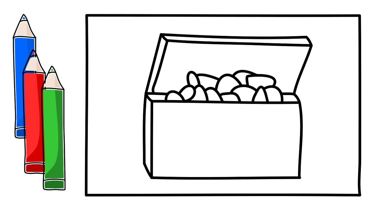 1280x720 How To Drawing And Coloring A Treasure A Ball Flower