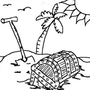 300x300 open empty treasure chest coloring page empty treasure chest
