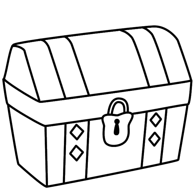650x650 Pirate Treasure Chest Clipart Black And White