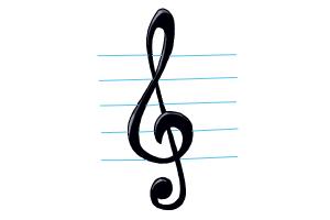 300x200 How To Draw A Treble Clef