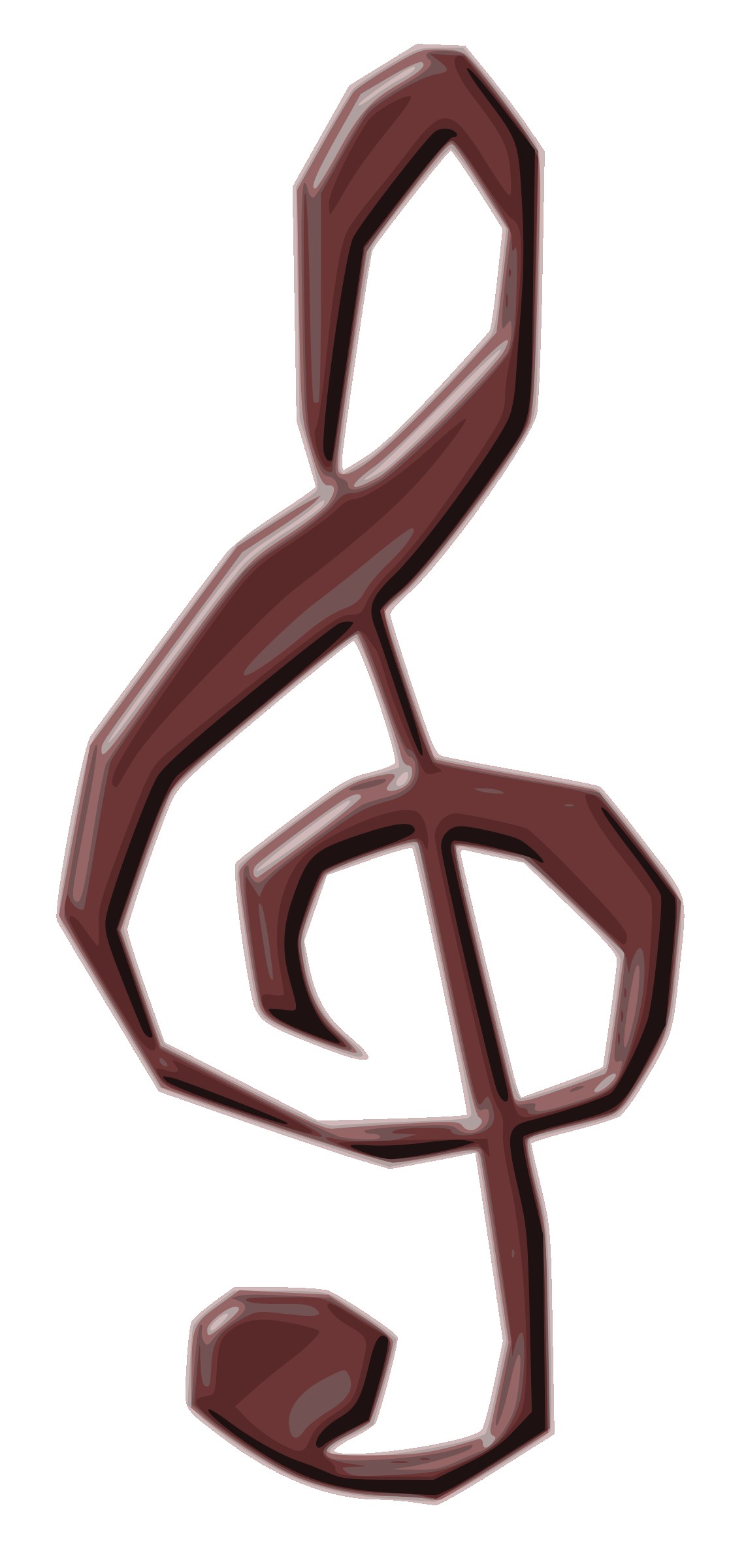 1142x2400 Treble Clef Chocolate Clip Art