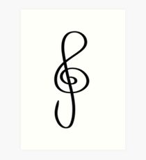 210x230 Treble Clef Drawing Art Prints Redbubble