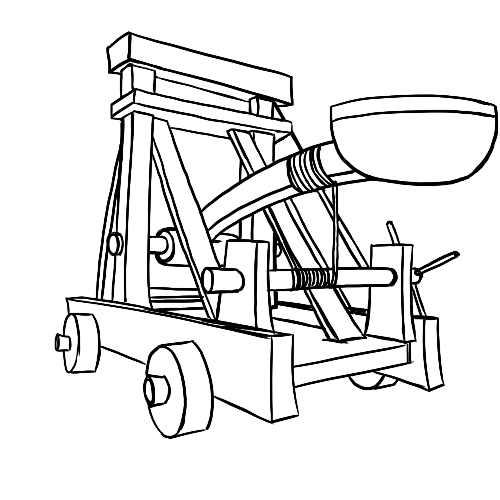 1000x1000 Catapult Drawing Free Download
