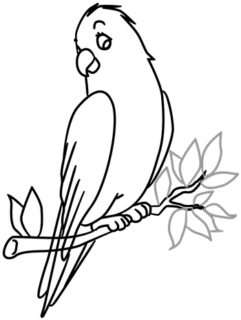 350x464 Download Drawn Brds Tree Drawing