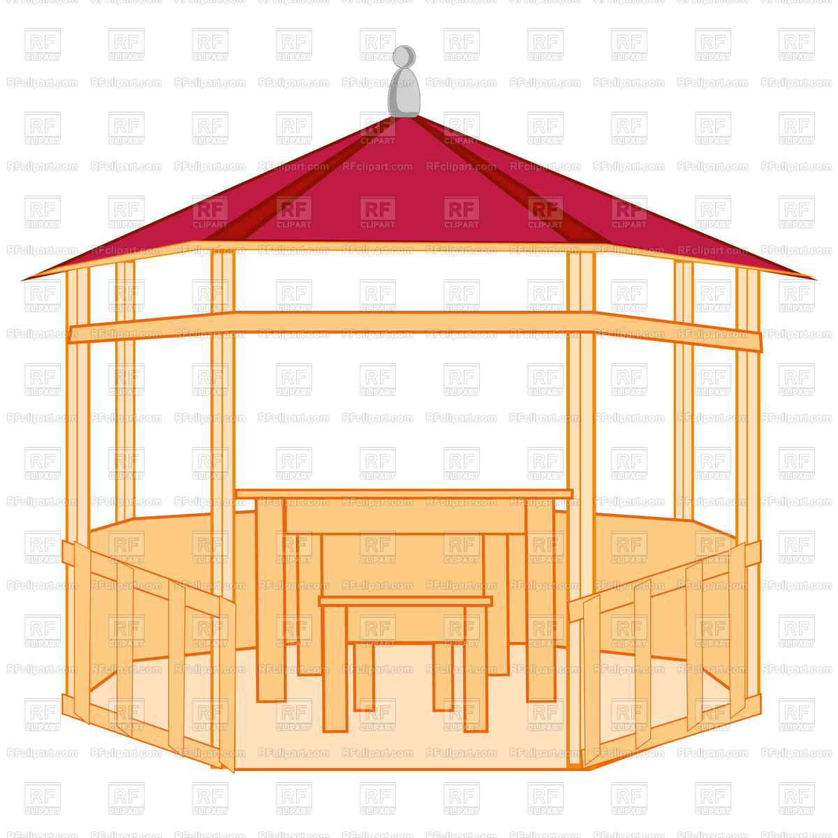 1200x1200 Summerhouse From Tree On White Background Is Insulated Vector