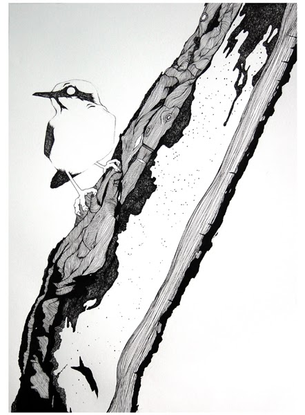 442x600 The Quiet Revolution New Tree Bark Drawings