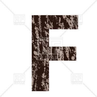 400x400 Font With Oak Bark Texture