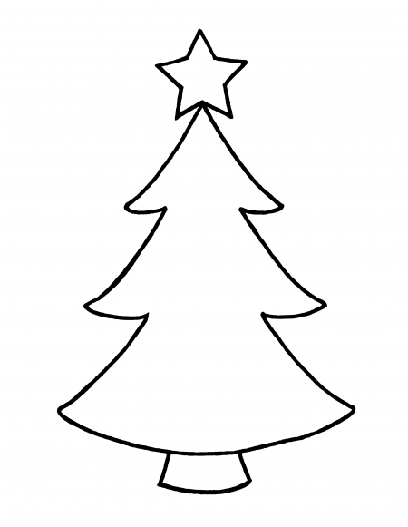 450x581 Huge Collection Of 'christmas Tree Simple Drawing' Download More