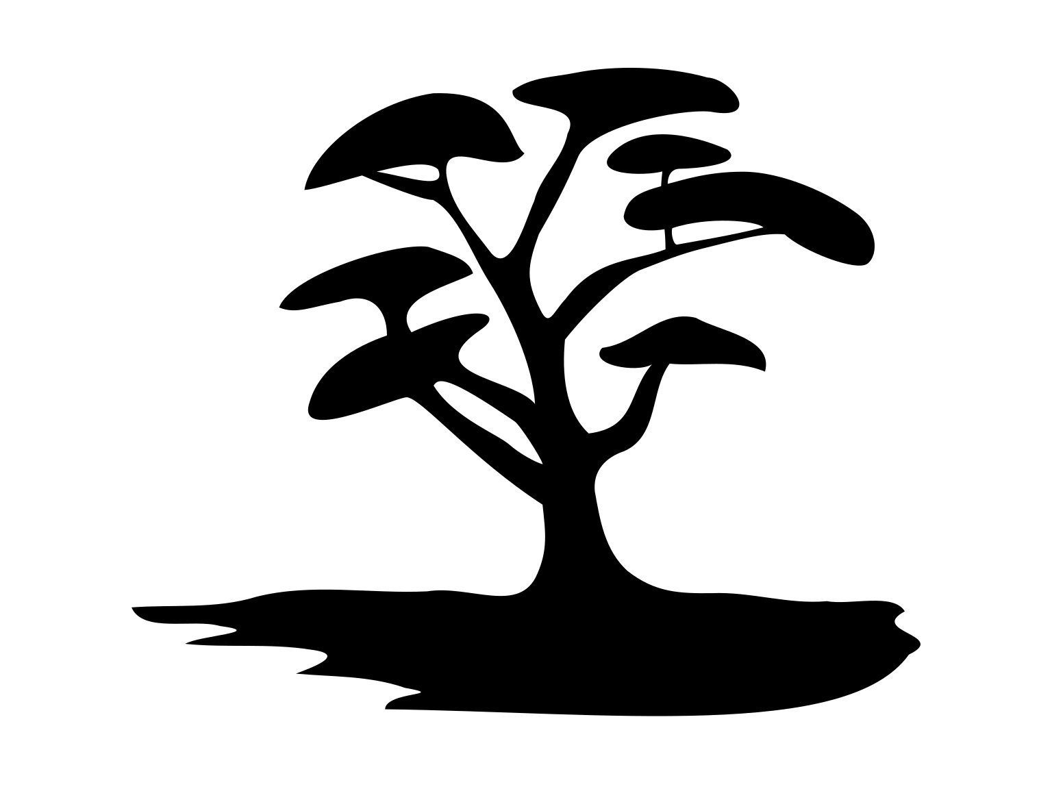 1536x1152 Bonsai Tree Curvy Tree Silhouette Tree Cutting Etsy