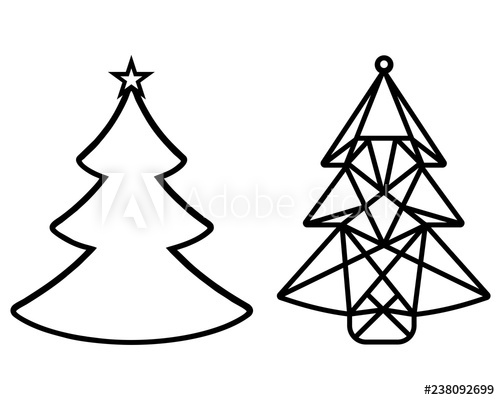 500x400 Christmas Tree Cut Out Of Paper Template For Christmas Cards