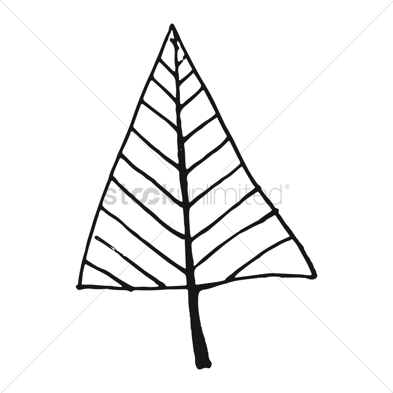 1300x1300 Simple Tree Design Vector Image