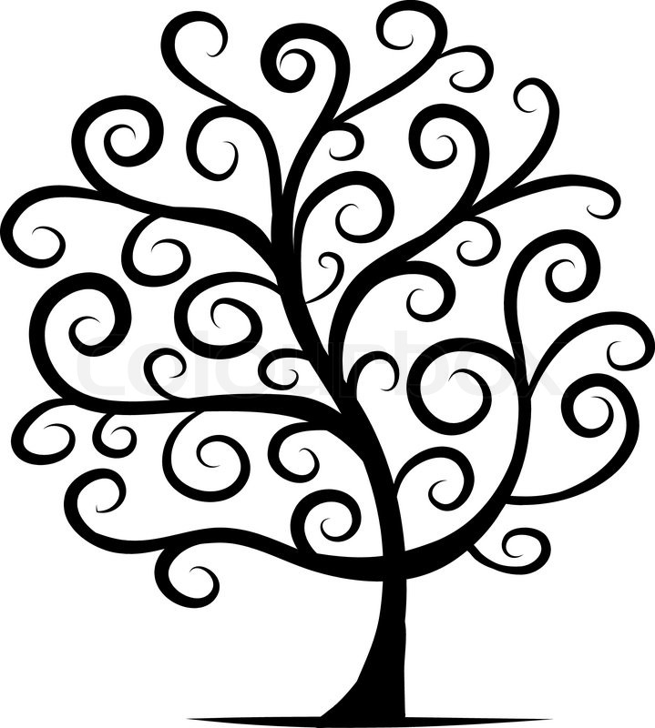 719x800 Abstract Tree For Your Design Stock Vector Colourbox