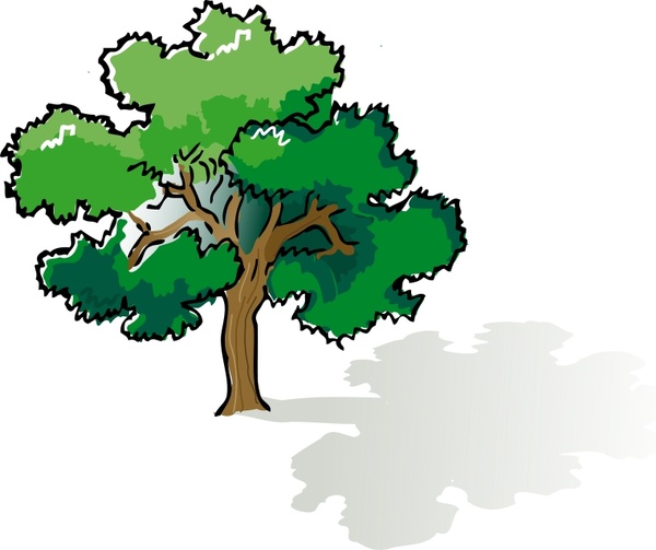 600x503 Colored Oak Tree Free Vector In Open Office Drawing