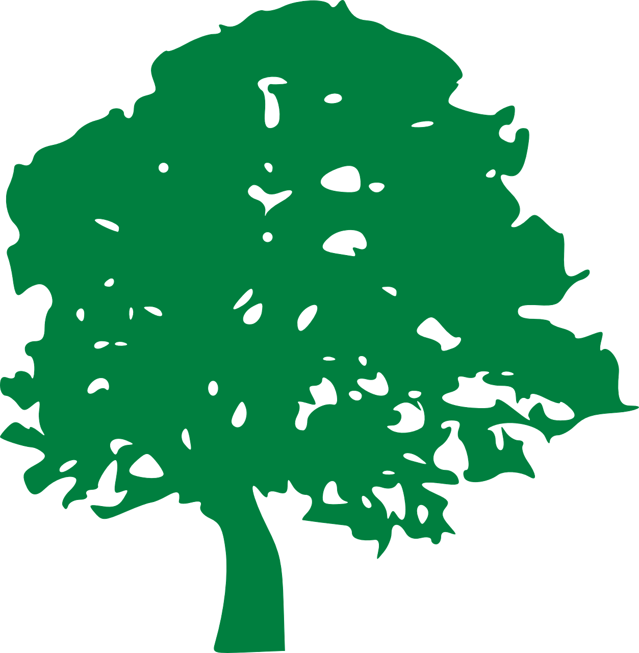 1253x1280 Tree,drawing,green,branches,free Vector Graphics