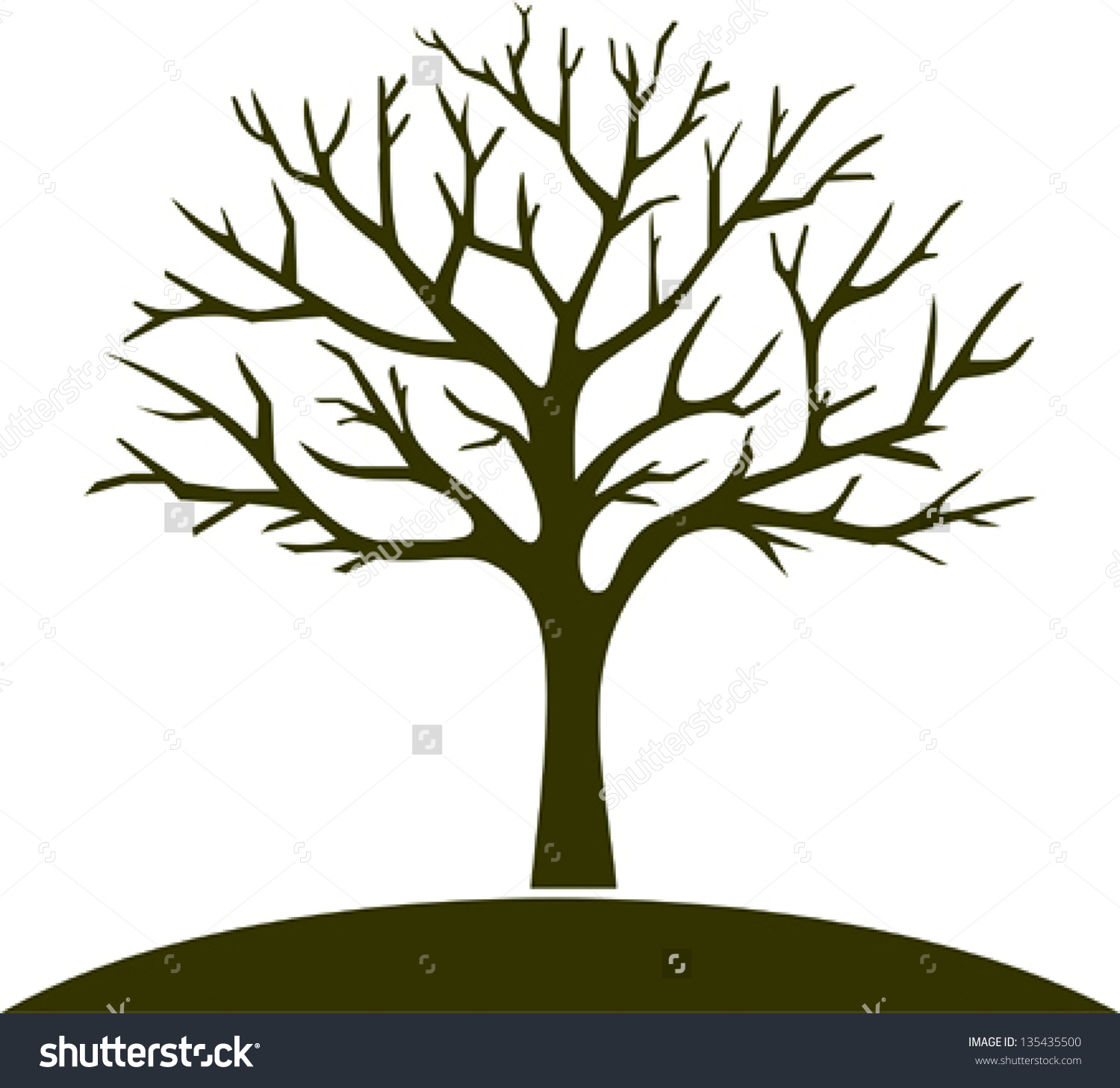 1500x1457 Clipart Vector Winter Tree