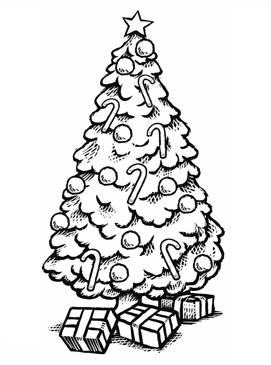 891x1200 Christmas Tree Coloring