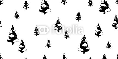 400x200 Christmas Tree Seamless Pattern Vector Wood Forest Snow Santa