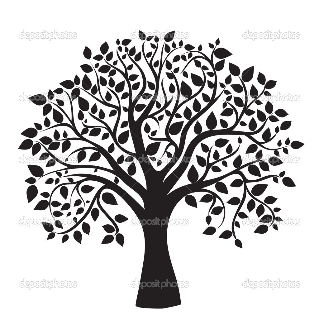 1024x1024 White Tree Silhouette Wallpaper