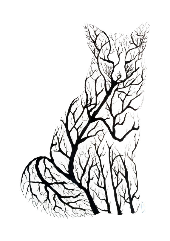 Tree Ink Drawing