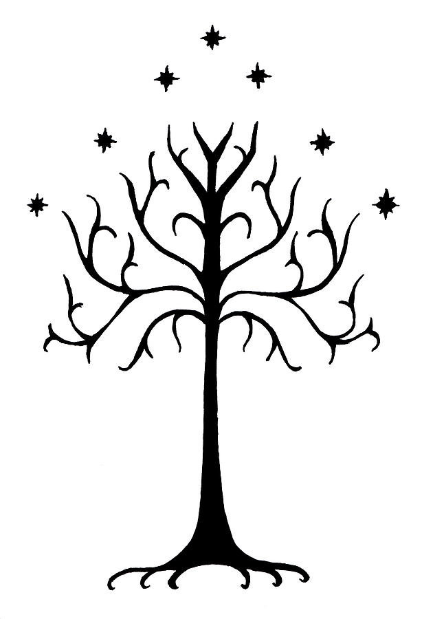 646x900 Tree Of Gondor Crest Drawing