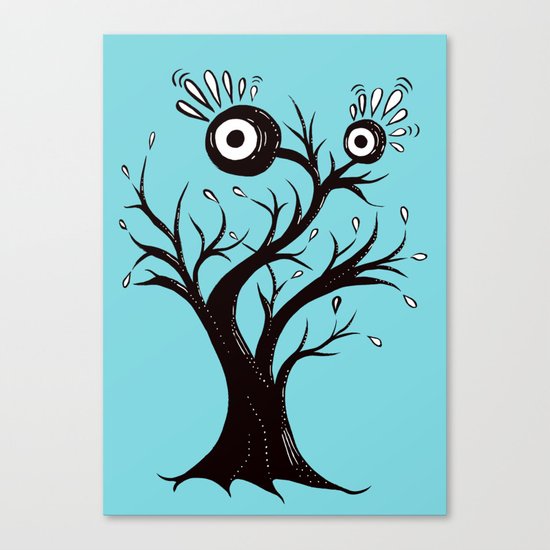 550x550 Weird Tree Monster Ink Drawing Canvas Print