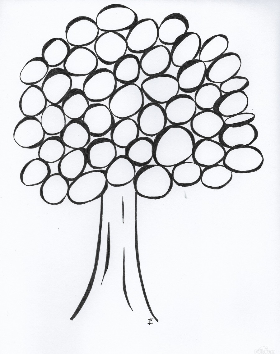 900x1140 Black White Tree