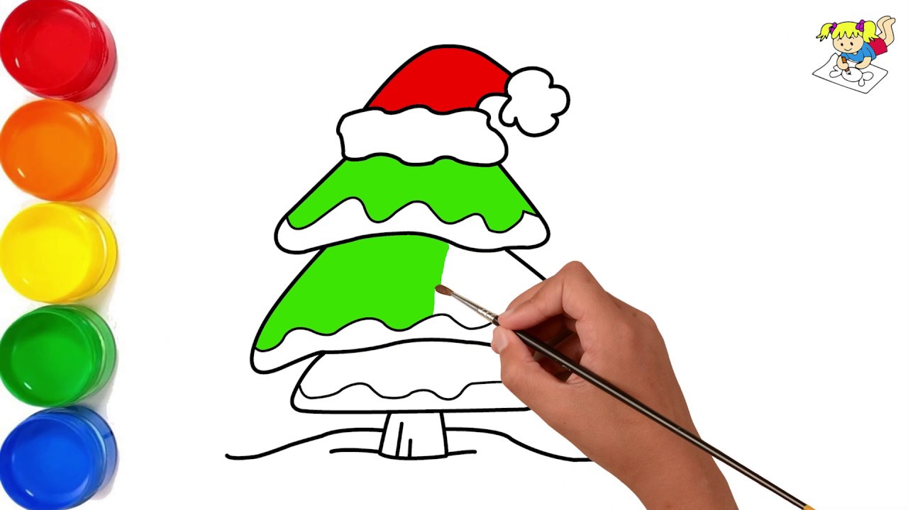 1280x720 Drawing For Kid Christmas Tree Step