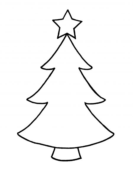 450x581 Green Christmas Tree Outline Clipart Clipart Kid Folder