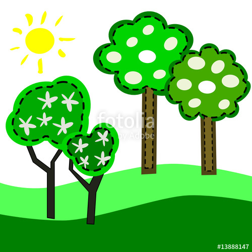 500x500 Kid Style Tree Drawing Stock Image And Royalty Free Vector
