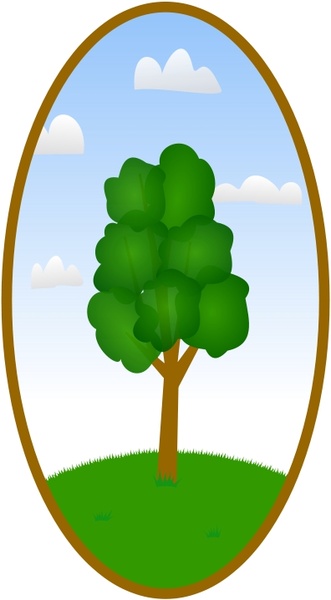331x600 Oval Tree Landscape Free Vector In Open Office Drawing