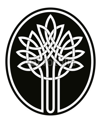 327x400 Vector Celtic National Drawing Tree Of Life Isolated On White