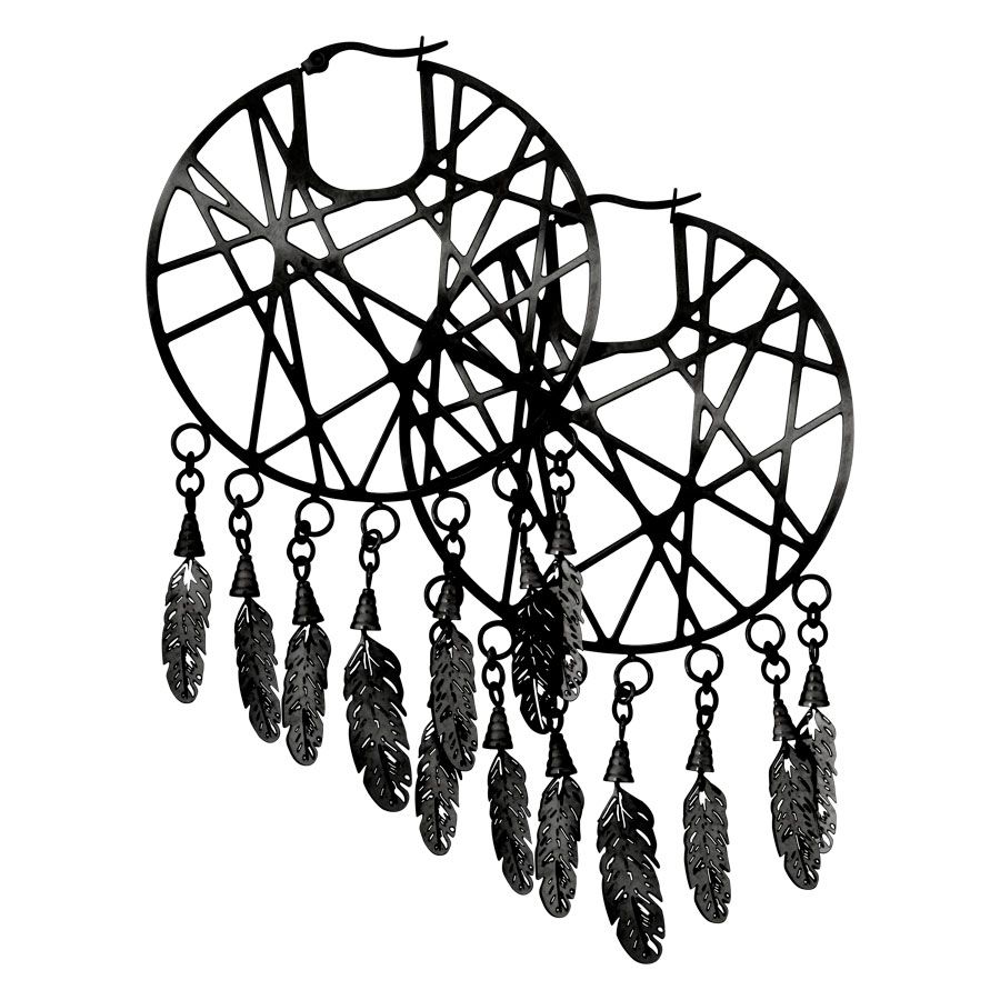 900x900 Black Dreamcatcher Hoops Wildcat International