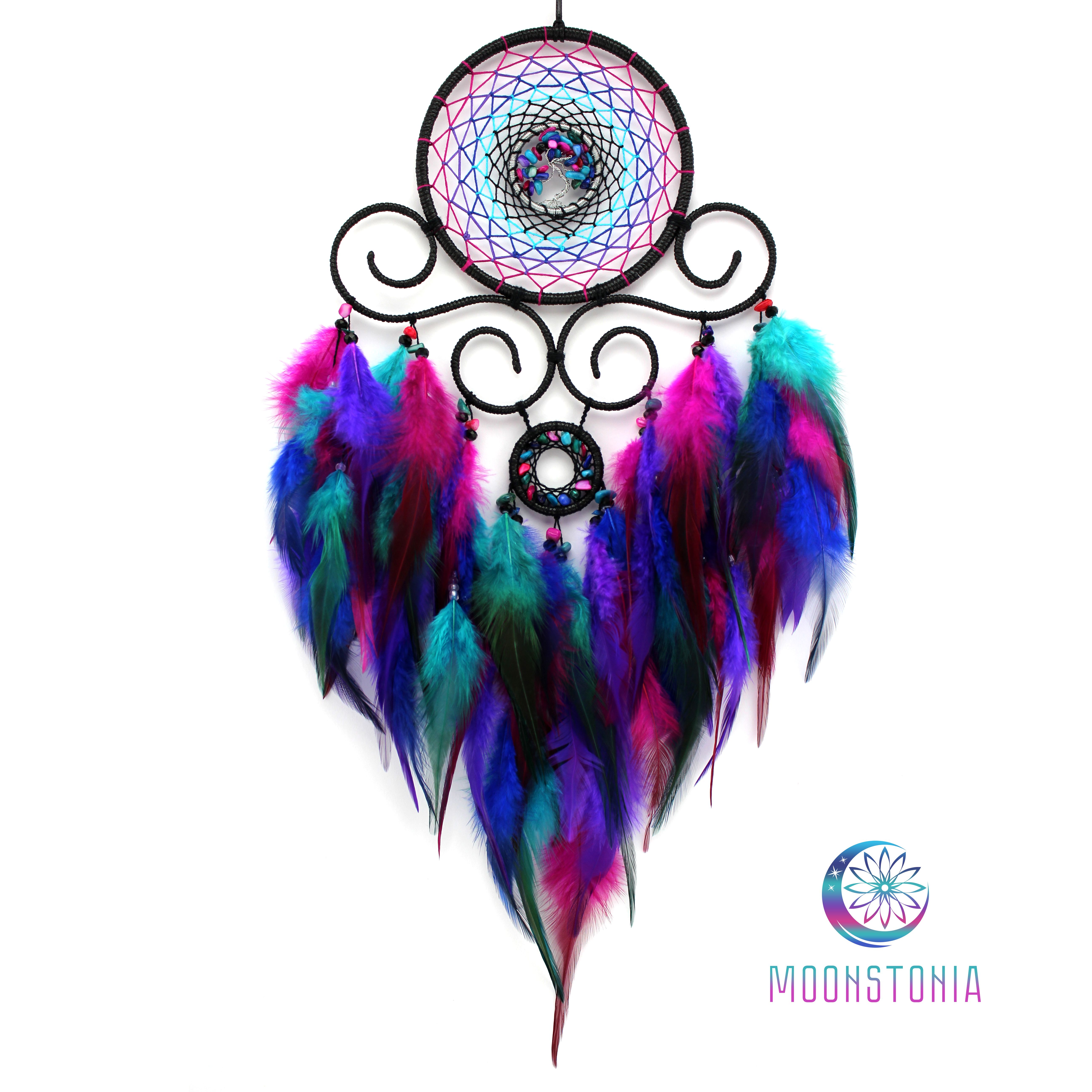 5184x5184 Purple Crimson Blue Turquoise Dream Catcher Wall Hanging Tree