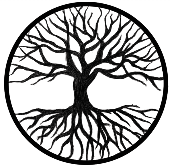 600x589 Black And White Tree Of Life Png Transparent Black And White Tree