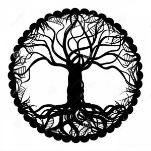 300x300 Black White Tree Life Medallion Illustration Image Catchsplace