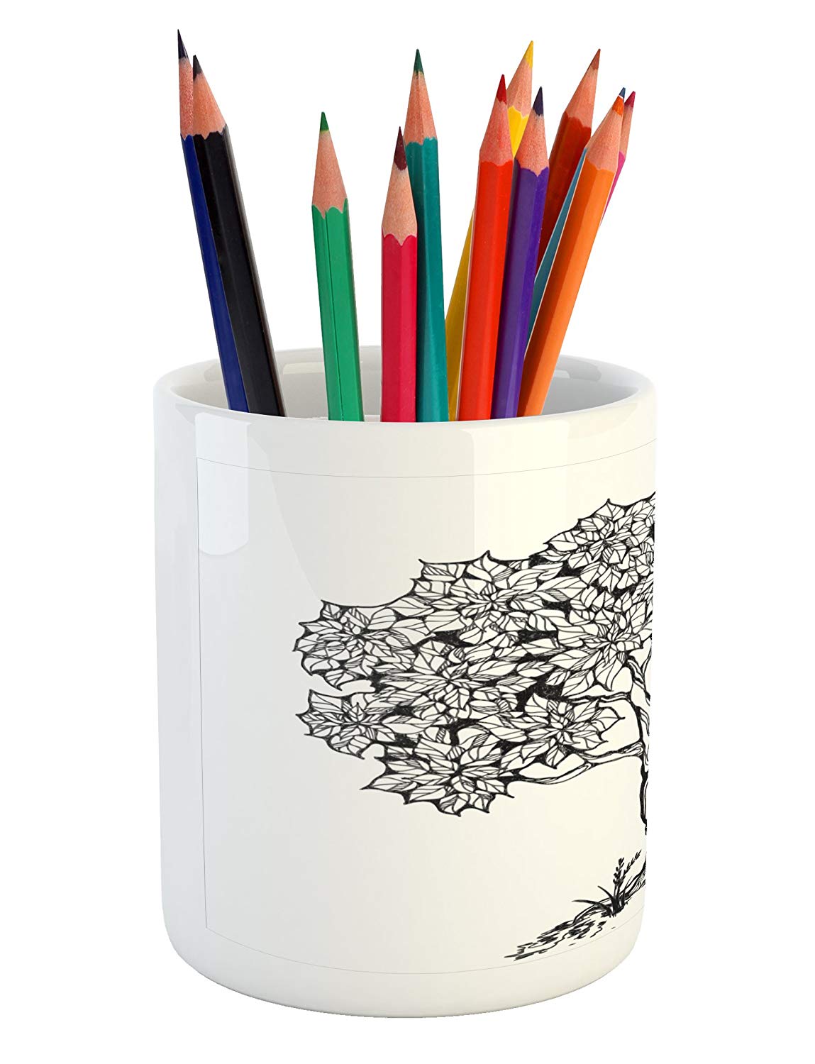 1149x1500 Lunarable Nature Pencil Pen Holder, Tree Of Life Theme
