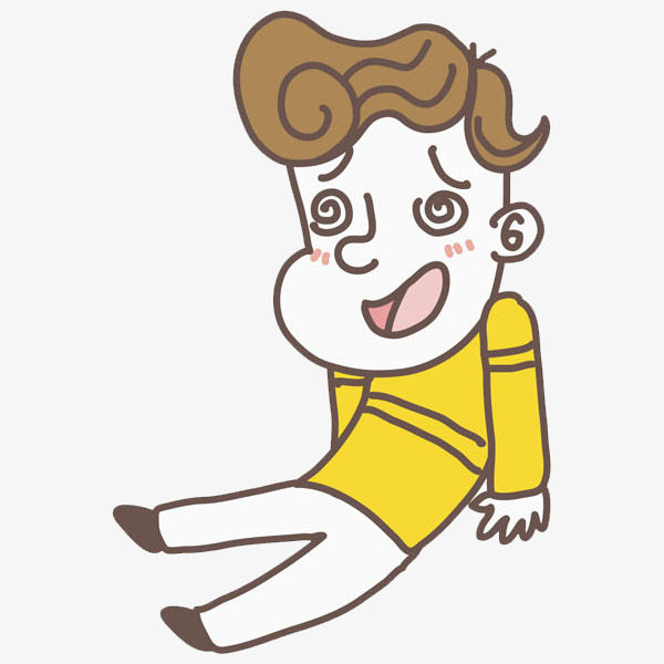 600x600 fainted boy, boy clipart, cartoon hand drawing png image
