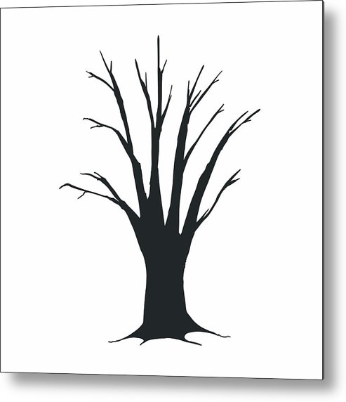 493x572 Tree Silhouette Metal Print